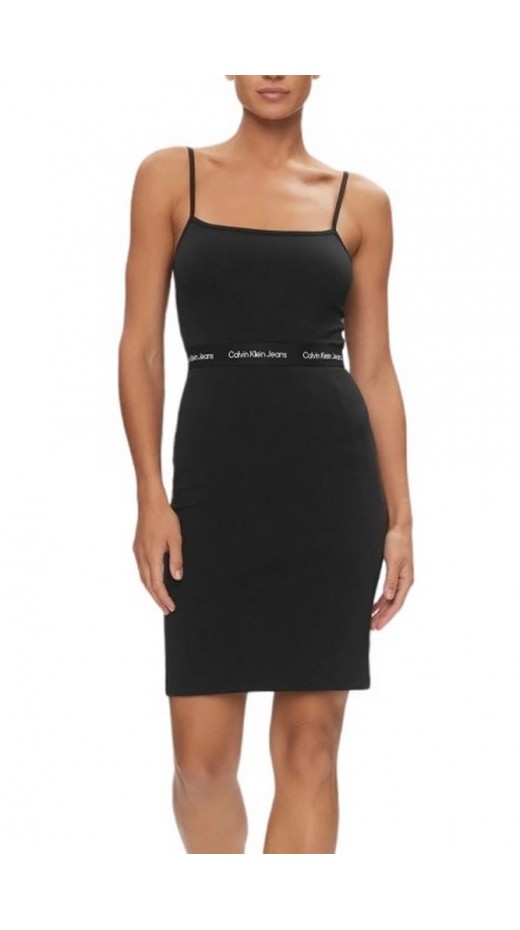 CALVIN KLEIN JEANS TAPE STRAPPY DRESS ΦΟΡΕΜΑ ΓΥΝΑΙΚΕΙΟ BLACK