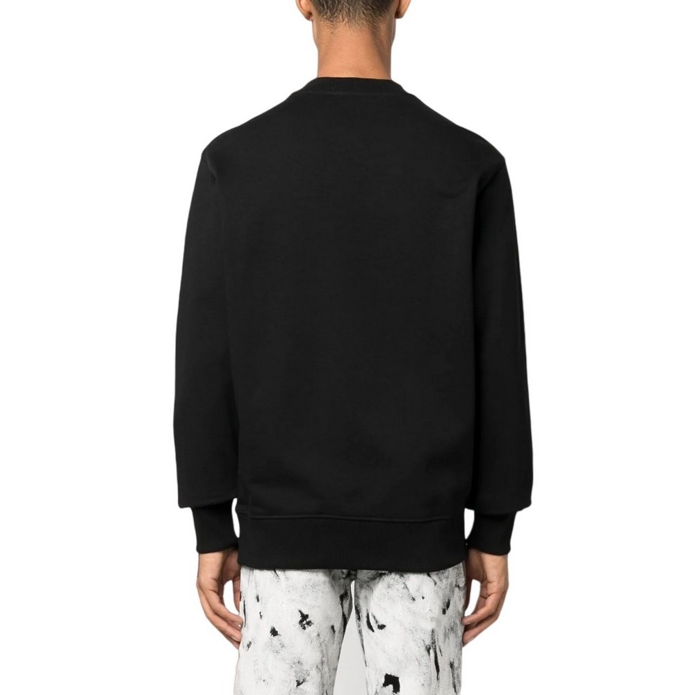 VERSACE JEANS COUTURE R LOGO FLOCK ΦΟΥΤΕΡ ΜΠΛΟΥΖΑ ΑΝΔΡΙΚΟ BLACK