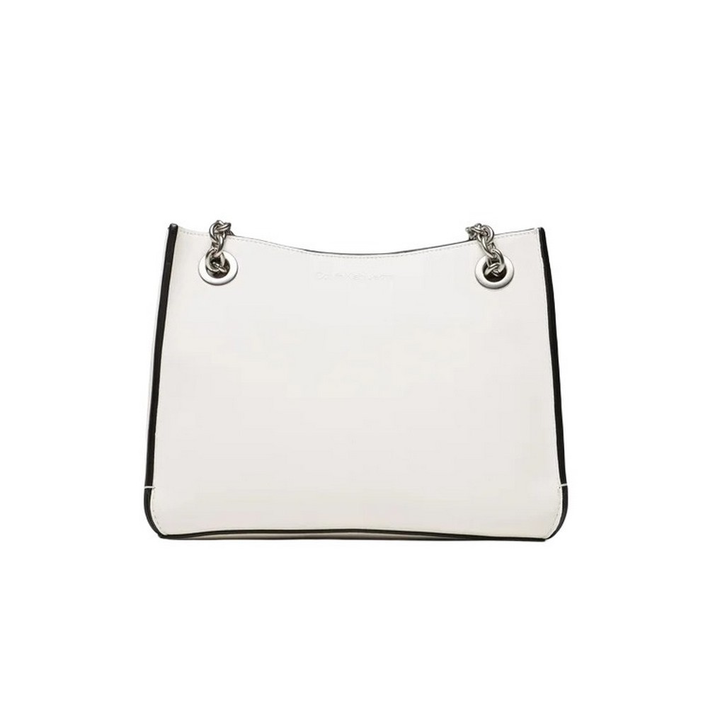 CALVIN KLEIN JEANS SCULPTED SHOULDER BAG W/CHAIN24 ΤΣΑΝΤΑ ΓΥΝΑΙΚΕΙΑ WHITE