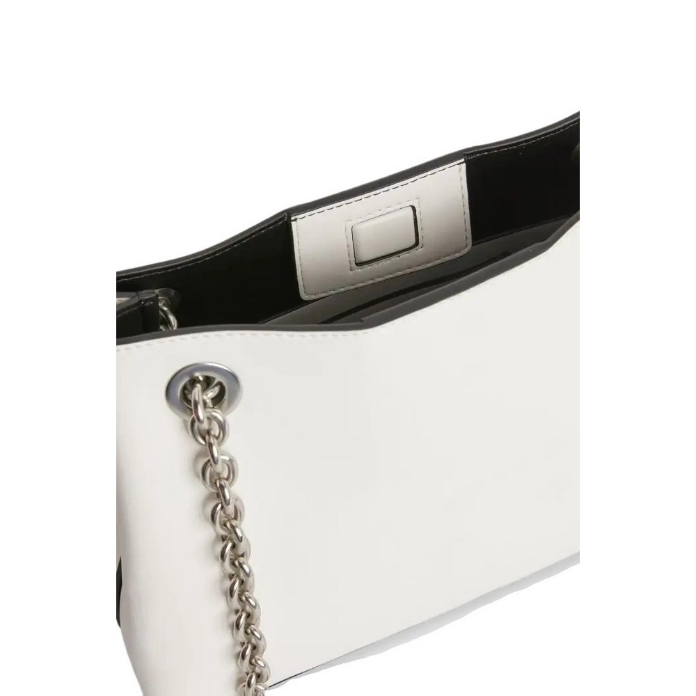 CALVIN KLEIN JEANS SCULPTED SHOULDER BAG W/CHAIN24 ΤΣΑΝΤΑ ΓΥΝΑΙΚΕΙΑ WHITE