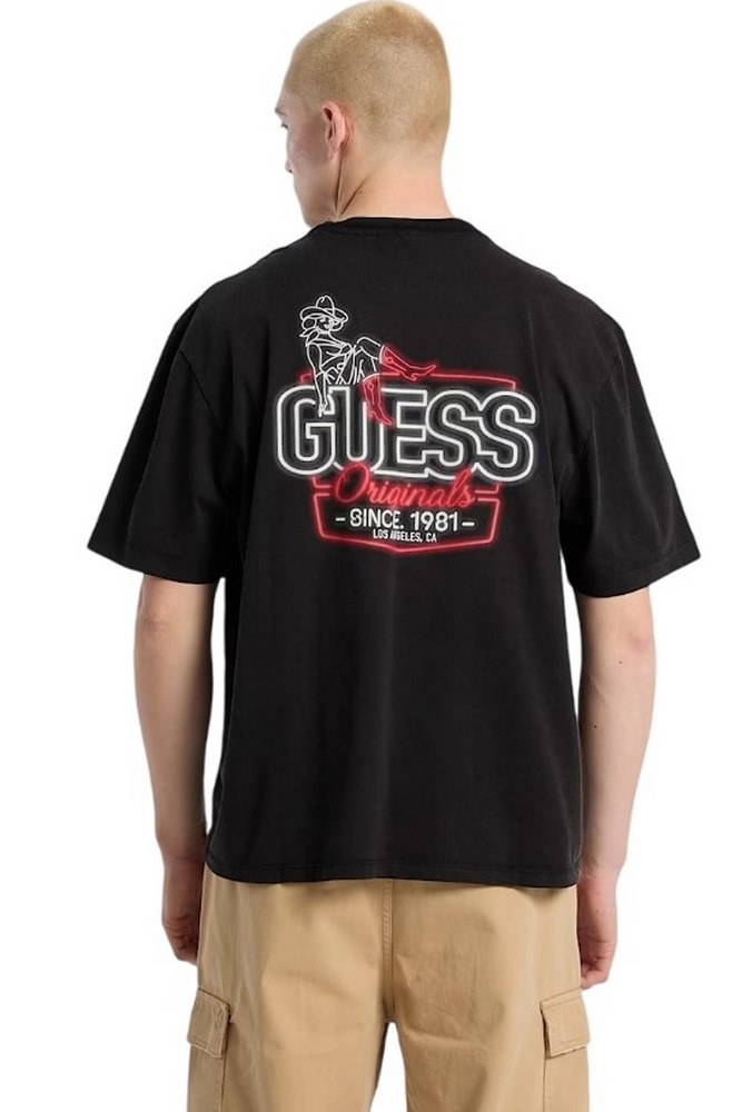 GUESS AMERICAN CLASSIC ΜΠΛΟΥΖΑ ΑΝΔΡΙΚΗ WASHED BLACK