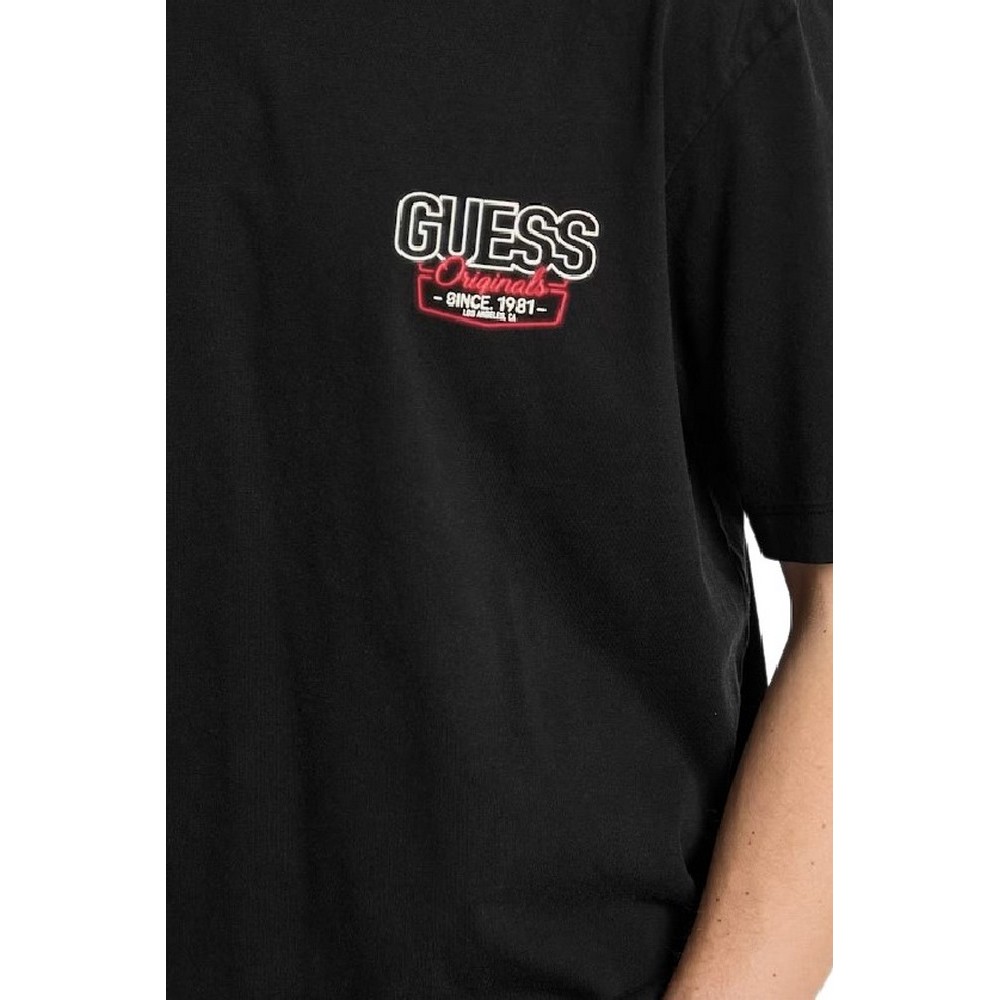 GUESS AMERICAN CLASSIC ΜΠΛΟΥΖΑ ΑΝΔΡΙΚΗ WASHED BLACK