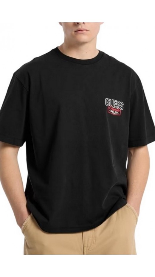 GUESS AMERICAN CLASSIC ΜΠΛΟΥΖΑ ΑΝΔΡΙΚΗ WASHED BLACK