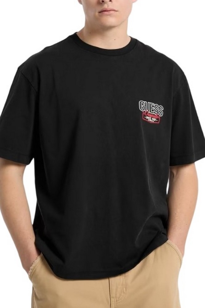 GUESS AMERICAN CLASSIC ΜΠΛΟΥΖΑ ΑΝΔΡΙΚΗ WASHED BLACK