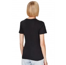 CALVIN KLEIN JEANS PRINTED BOX SLIM  TEE T-SHIRT ΓΥΝΑΙΚΕΙΟ BLACK