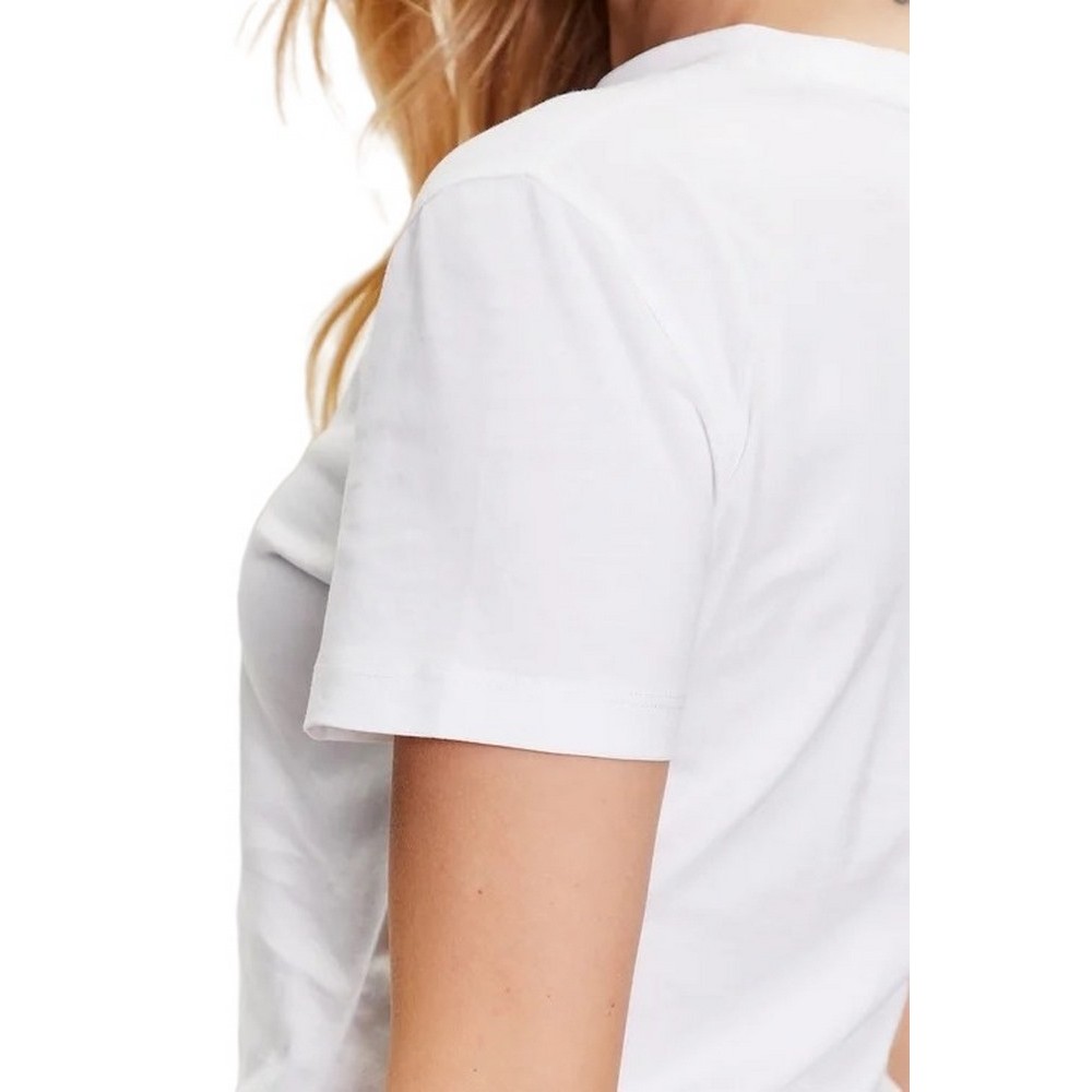 CALVIN KLEIN JEANS PRINTED BOX SLIM  TEE T-SHIRT ΓΥΝΑΙΚΕΙΟ WHITE