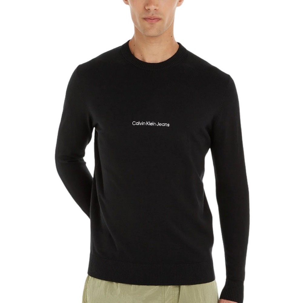 CALVIN KLEIN INSTITUTIONAL ESSENTIAL SWEATER ΜΠΛΟΥΖΑ ΑΝΔΡΙΚΗ BLACK