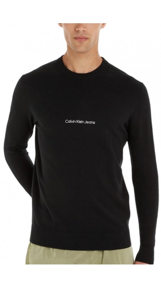 CALVIN KLEIN INSTITUTIONAL ESSENTIAL SWEATER ΜΠΛΟΥΖΑ ΑΝΔΡΙΚΗ BLACK