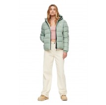 SUPERDRY HOODED SPIRIT SPORTS PUFFER ΜΠΟΥΦΑΝ ΓΥΝΑΙΚΕΙΟ GREEN