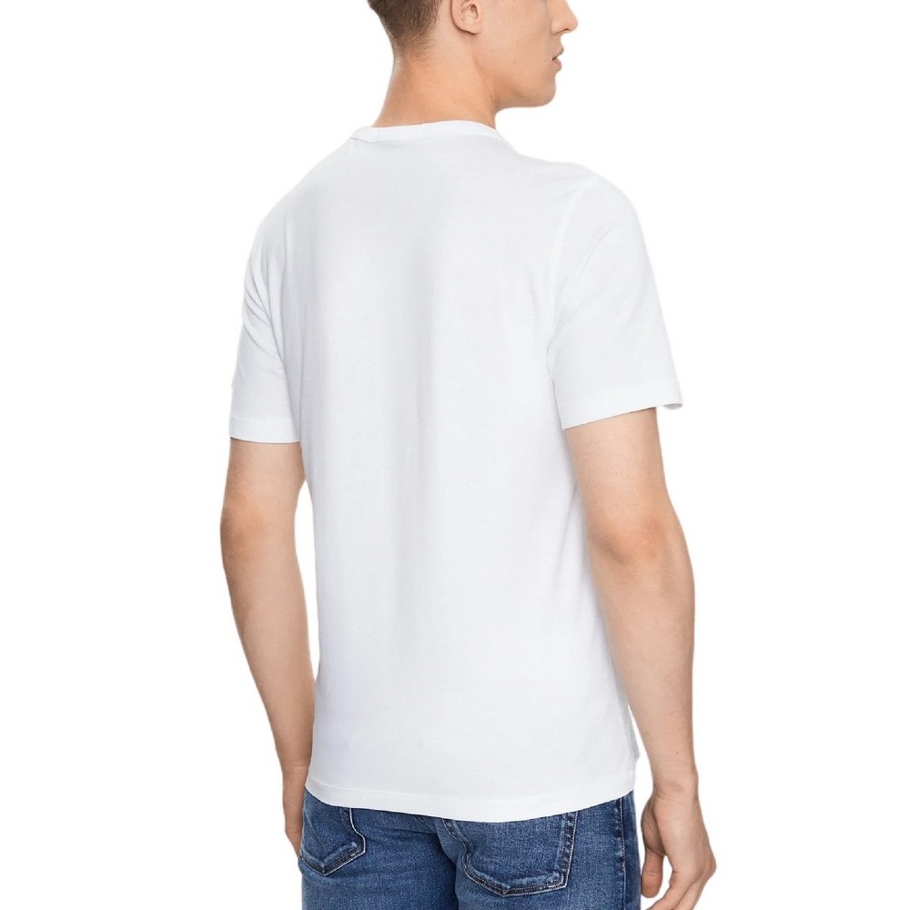 CALVIN KLEIN BADGE REGULAR TEE T-SHIRT ΑΝΔΡΙΚΟ WHITE