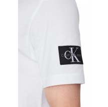 CALVIN KLEIN BADGE REGULAR TEE T-SHIRT ΑΝΔΡΙΚΟ WHITE