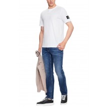 CALVIN KLEIN BADGE REGULAR TEE T-SHIRT ΑΝΔΡΙΚΟ WHITE