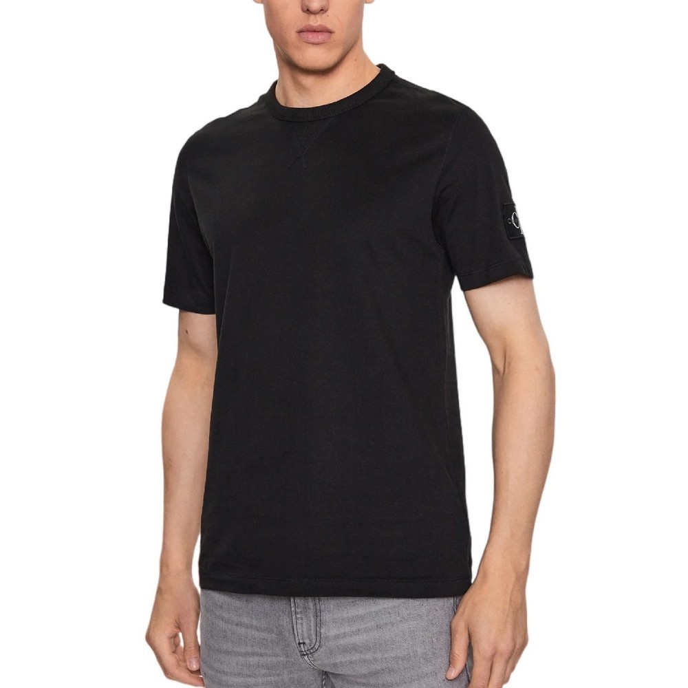 CALVIN KLEIN BADGE REGULAR TEE T-SHIRT ΑΝΔΡΙΚΟ BLACK