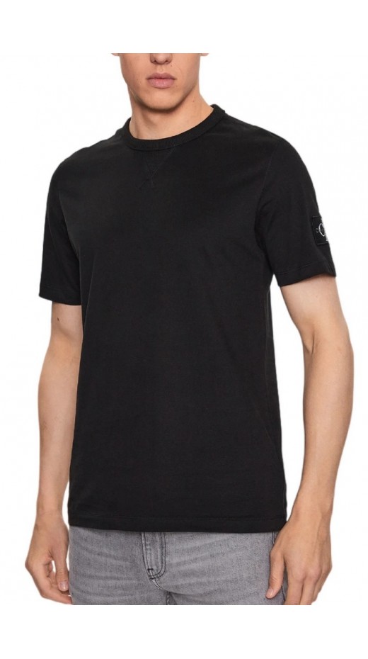 CALVIN KLEIN BADGE REGULAR TEE T-SHIRT ΑΝΔΡΙΚΟ BLACK