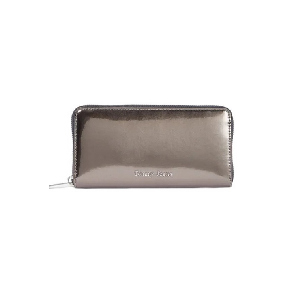 TOMMY HILFIGER TJW MUST LARGE ZA METALLIC ΠΟΡΤΟΦΟΛΙ ΓΥΝΑΙΚΕΙΟ SILVER