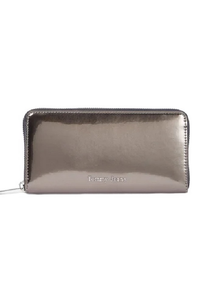 TOMMY HILFIGER TJW MUST LARGE ZA METALLIC ΠΟΡΤΟΦΟΛΙ ΓΥΝΑΙΚΕΙΟ SILVER