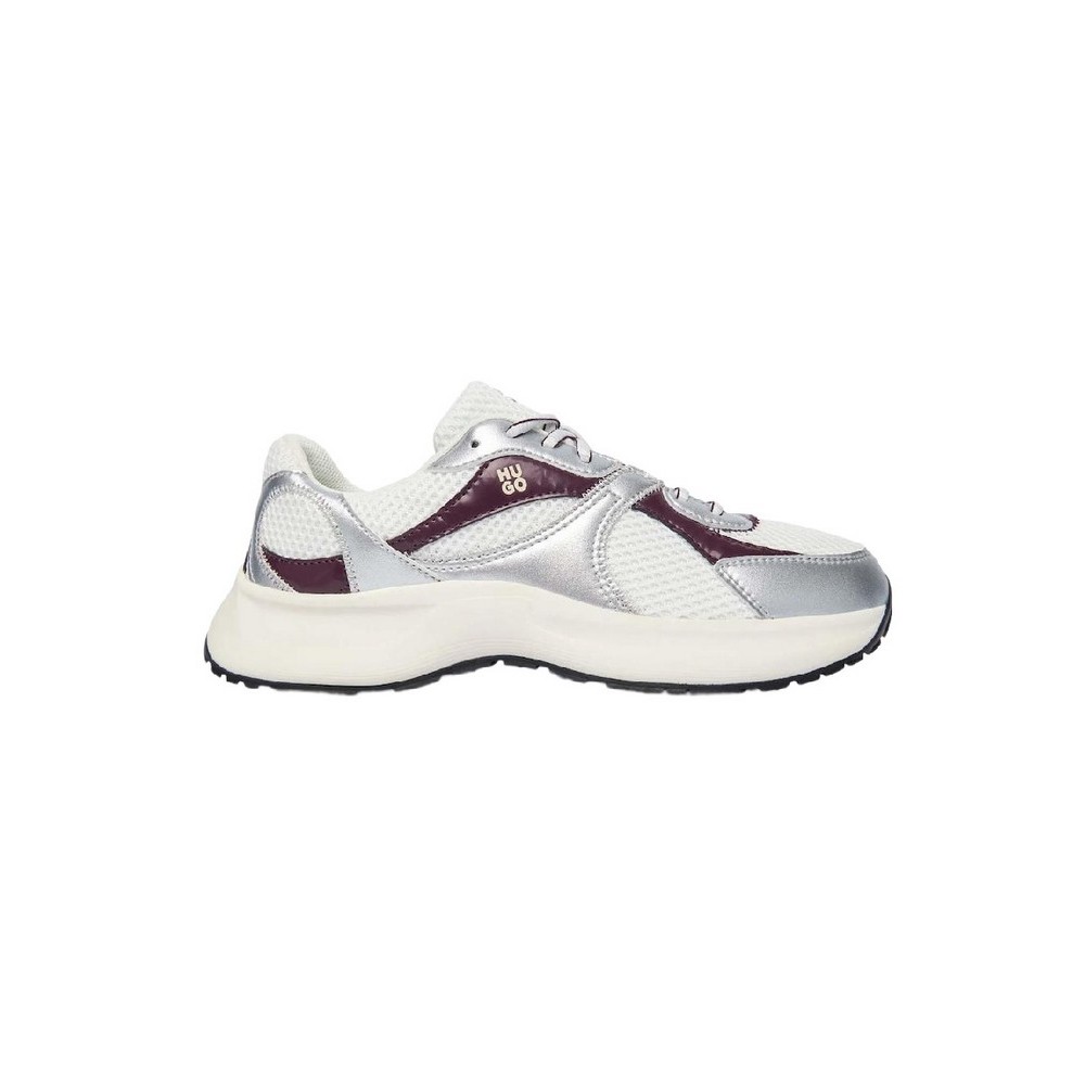 HUGO BOSS SNEAKERS STARLIT RUNN MEPUSL ΠΑΠΟΥΤΣΙΑ ΓΥΝΑΙΚΕΙΑ WHITE/SILVER