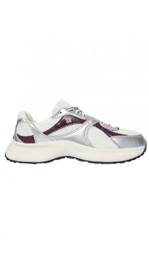 HUGO BOSS SNEAKERS STARLIT RUNN MEPUSL ΠΑΠΟΥΤΣΙΑ ΓΥΝΑΙΚΕΙΑ WHITE/SILVER