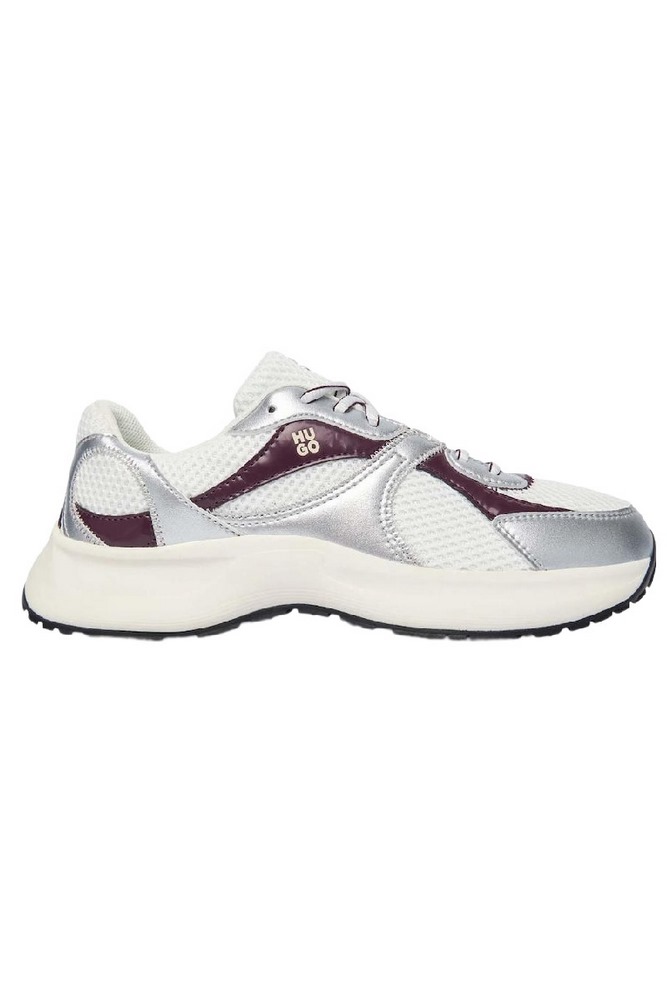 HUGO BOSS SNEAKERS STARLIT RUNN MEPUSL ΠΑΠΟΥΤΣΙΑ ΓΥΝΑΙΚΕΙΑ WHITE/SILVER