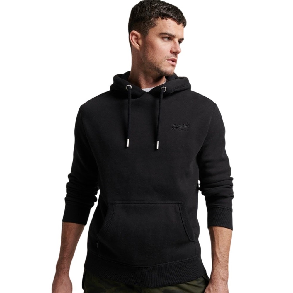 SUPERDRY D2 OVIN ESSENTIAL LOGO HOODIE ΦΟΥΤΕΡ ΜΠΛΟΥΖΑ ΑΝΔΡΙΚΗ BLACK