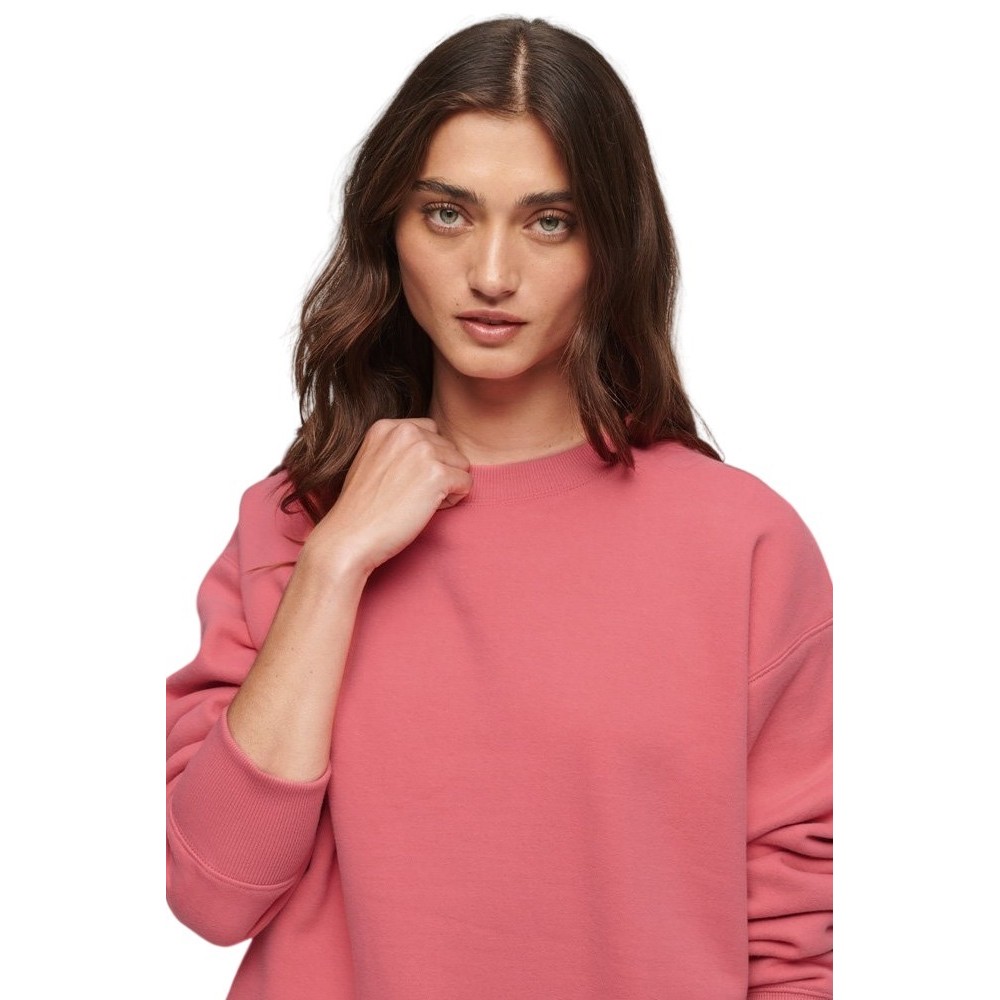 SUPERDRY D2 OVIN ESSENTIAL LOGO SWEATSHIRT UB ΦΟΥΤΕΡ ΜΠΛΟΥΖΑ ΓΥΝΑΙΚΕΙΑ PINK