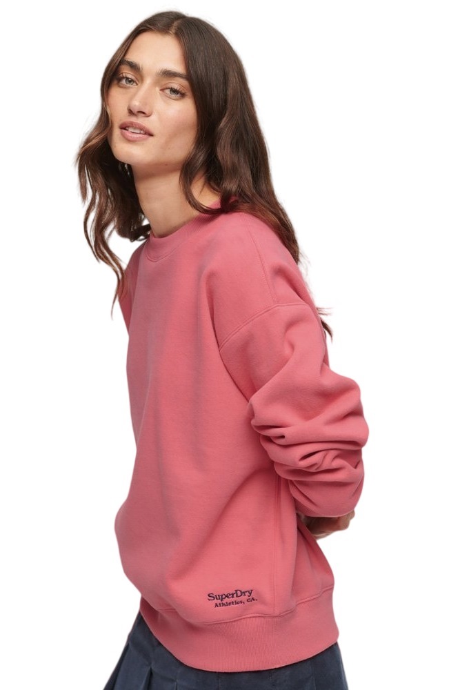 SUPERDRY D2 OVIN ESSENTIAL LOGO SWEATSHIRT UB ΦΟΥΤΕΡ ΜΠΛΟΥΖΑ ΓΥΝΑΙΚΕΙΑ PINK