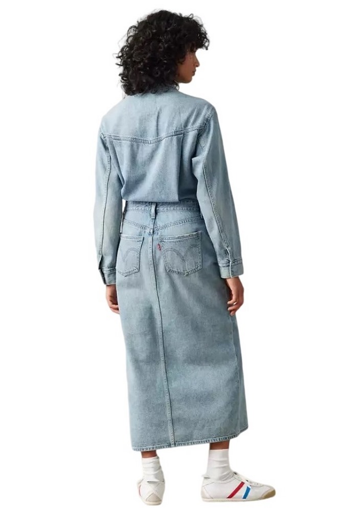 LEVIS® WESTERN DENIM MIDI DRESS ΦΟΡΕΜΑ ΓΥΝΑΙΚΕΙΟ BLUΕ DENIM