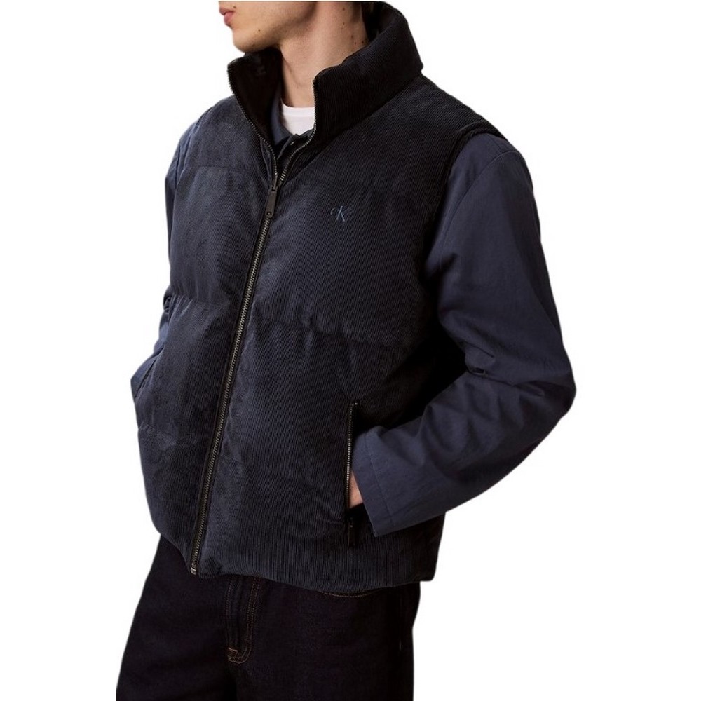 CALVIN KLEIN JEANS SLVLSS REVERSIBLE CORDUROY PUFFE ΓΙΛΕΚΟ ΜΠΟΥΦΑΝ ΑΝΔΡΙΚΟ NAVY