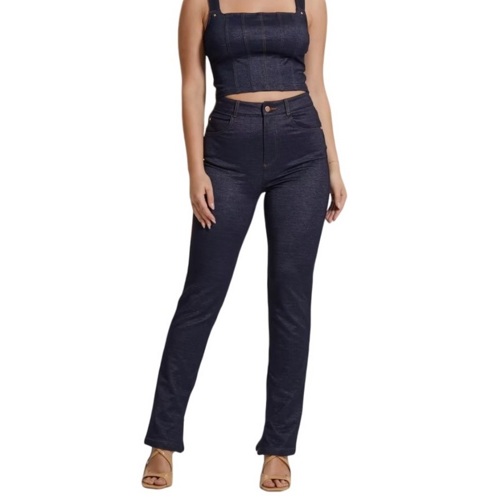 GUESS  CAROLINE PANT ΠΑΝΤΕΛΟΝΙ ΓΥΝΑΙΚΕΙΟ BLUΕ DENIM