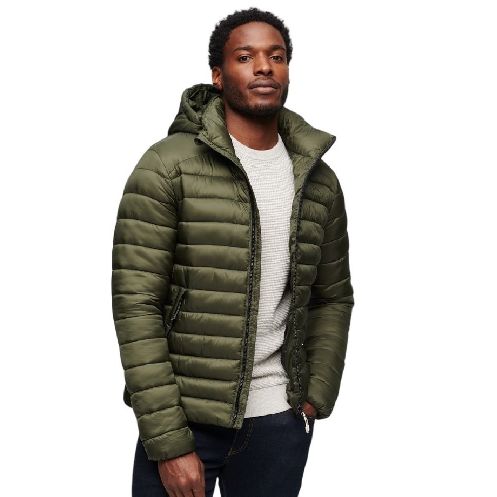 SUPERDRY HOODED SPORT PADDED ΜΠΟΥΦΑΝ ΑΝΔΡΙΚΟ GREEN