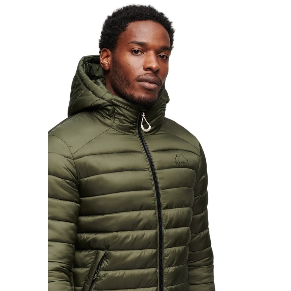 SUPERDRY HOODED SPORT PADDED ΜΠΟΥΦΑΝ ΑΝΔΡΙΚΟ GREEN