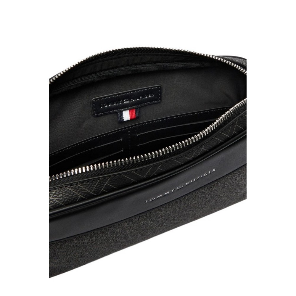 TOMMY HILFIGER FLAG MONOGRAM POUCH ΤΣΑΝΤΑ ΑΝΔΡΙΚΗ BLACK
