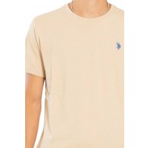 U.S POLO ASSN 49351 T-SHIRT ΜΠΛΟΥΖΑ ΑΝΔΡΙΚH BEIGE