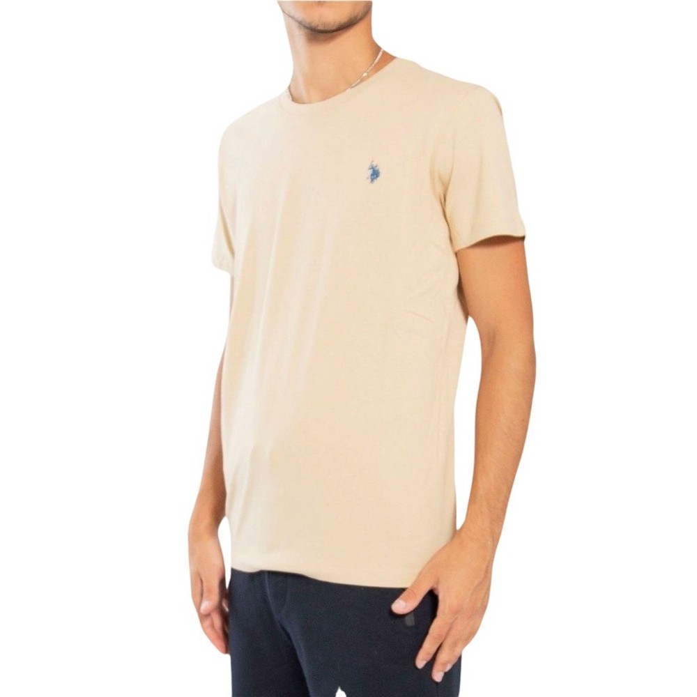 U.S POLO ASSN 49351 T-SHIRT ΜΠΛΟΥΖΑ ΑΝΔΡΙΚH BEIGE