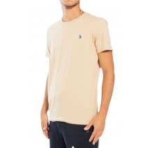 U.S POLO ASSN 49351 T-SHIRT ΜΠΛΟΥΖΑ ΑΝΔΡΙΚH BEIGE