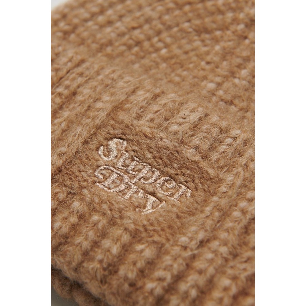 SUPERDRY D3 SDRY RIB KNIT BEANIE HAT ΣΚΟΥΦΟΣ  ΓΥΝΑΙΚΕΙΟΣ BROWN