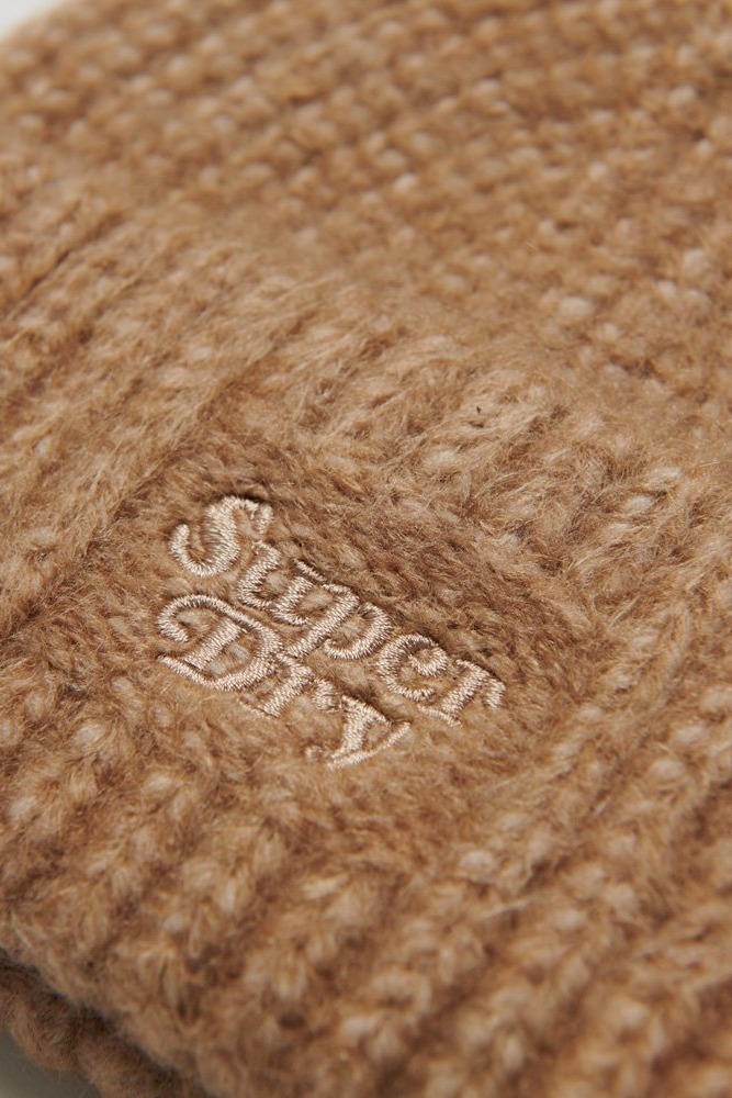 SUPERDRY D3 SDRY RIB KNIT BEANIE HAT ΣΚΟΥΦΟΣ  ΓΥΝΑΙΚΕΙΟΣ BROWN