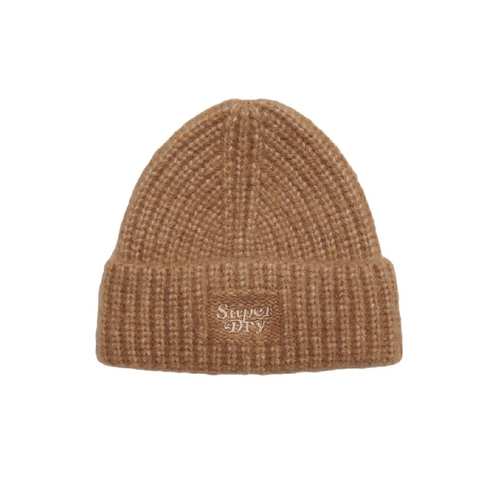 SUPERDRY D3 SDRY RIB KNIT BEANIE HAT ΣΚΟΥΦΟΣ  ΓΥΝΑΙΚΕΙΟΣ BROWN