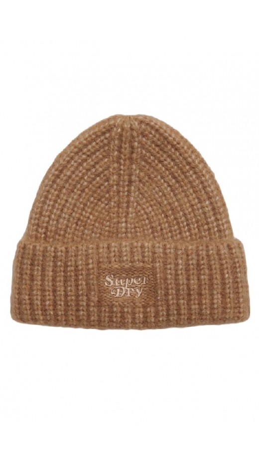 SUPERDRY D3 SDRY RIB KNIT BEANIE HAT ΣΚΟΥΦΟΣ  ΓΥΝΑΙΚΕΙΟΣ BROWN
