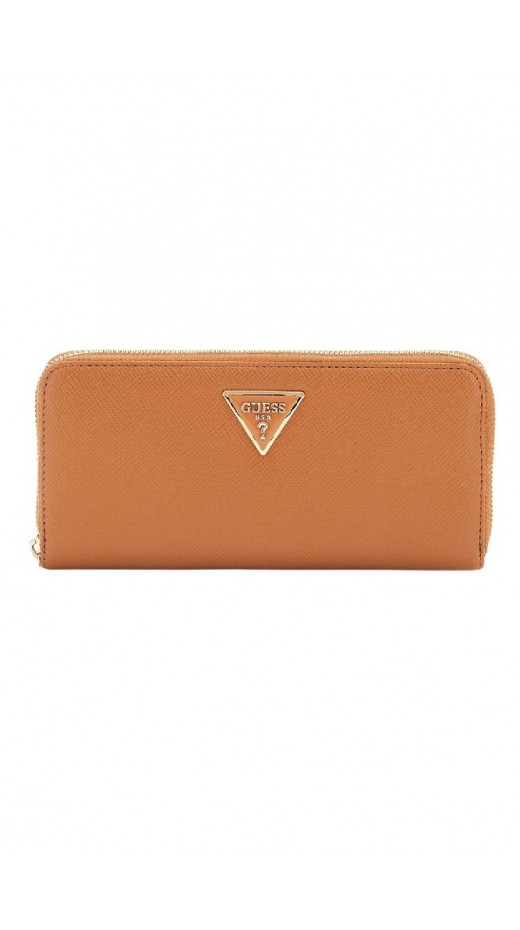 GUESS LAUREL II SLG LARGE ZIP AROUND ΠΟΡΤΟΦΟΛΙ ΓΥΝΑΙΚΕΙΟ COGNAC