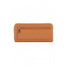 GUESS LAUREL II SLG LARGE ZIP AROUND ΠΟΡΤΟΦΟΛΙ ΓΥΝΑΙΚΕΙΟ COGNAC