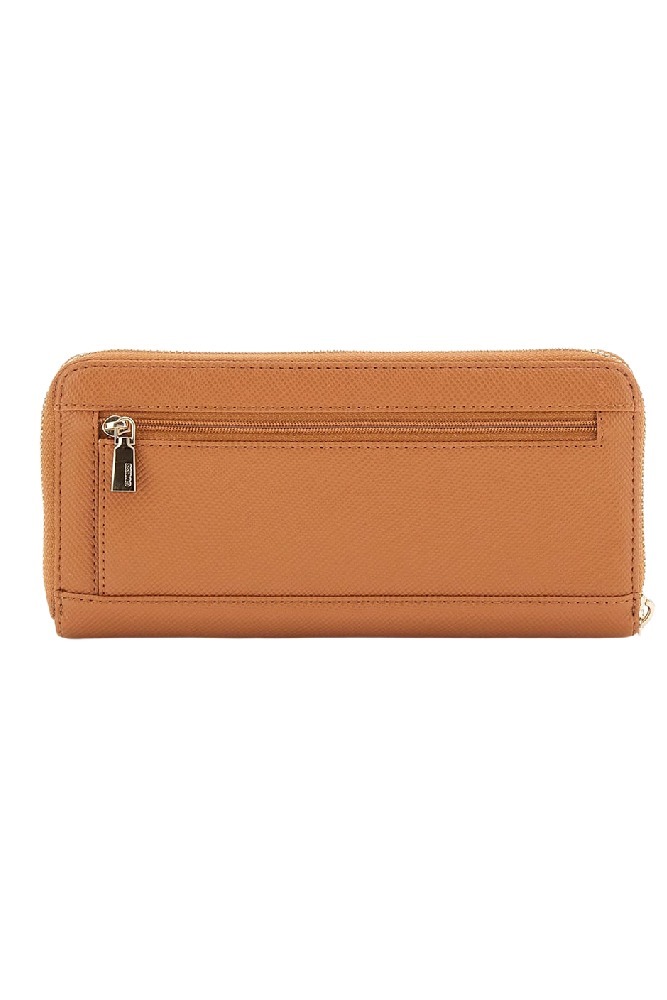 GUESS LAUREL II SLG LARGE ZIP AROUND ΠΟΡΤΟΦΟΛΙ ΓΥΝΑΙΚΕΙΟ COGNAC