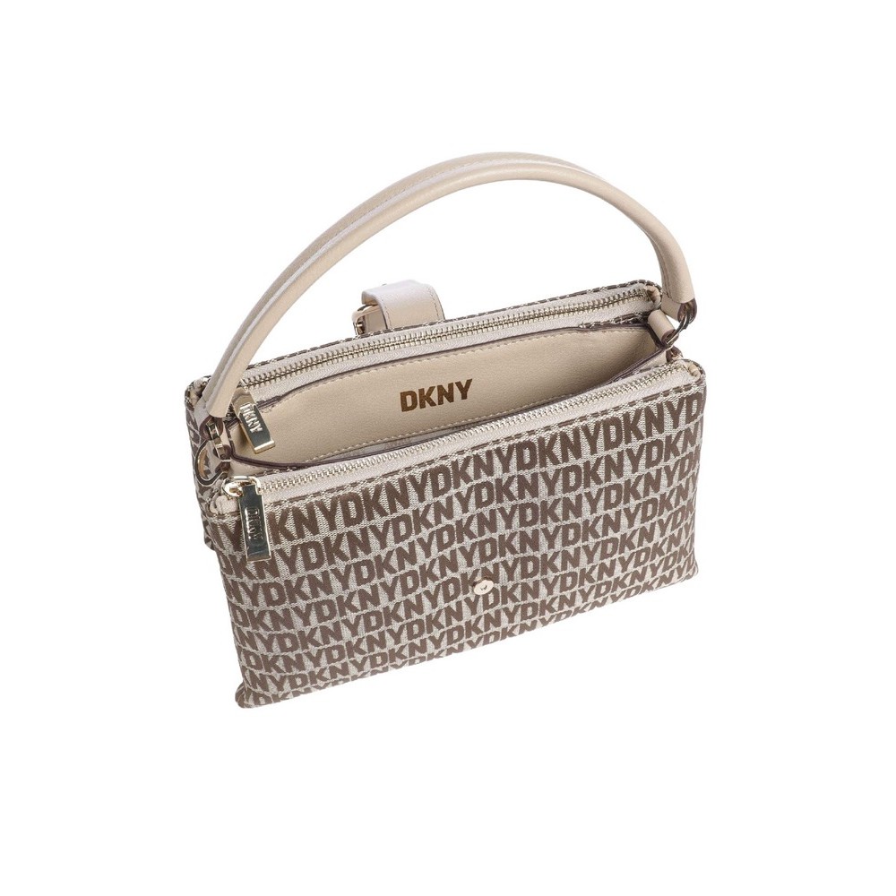 DKNY DEENA SATCHELS HANDBAG ΤΣΑΝΤΑ ΓΥΝΑΙΚΕΙΑ BEIGE