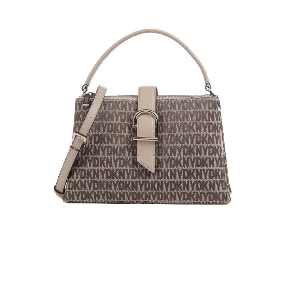 DKNY DEENA SATCHELS HANDBAG ΤΣΑΝΤΑ ΓΥΝΑΙΚΕΙΑ BEIGE