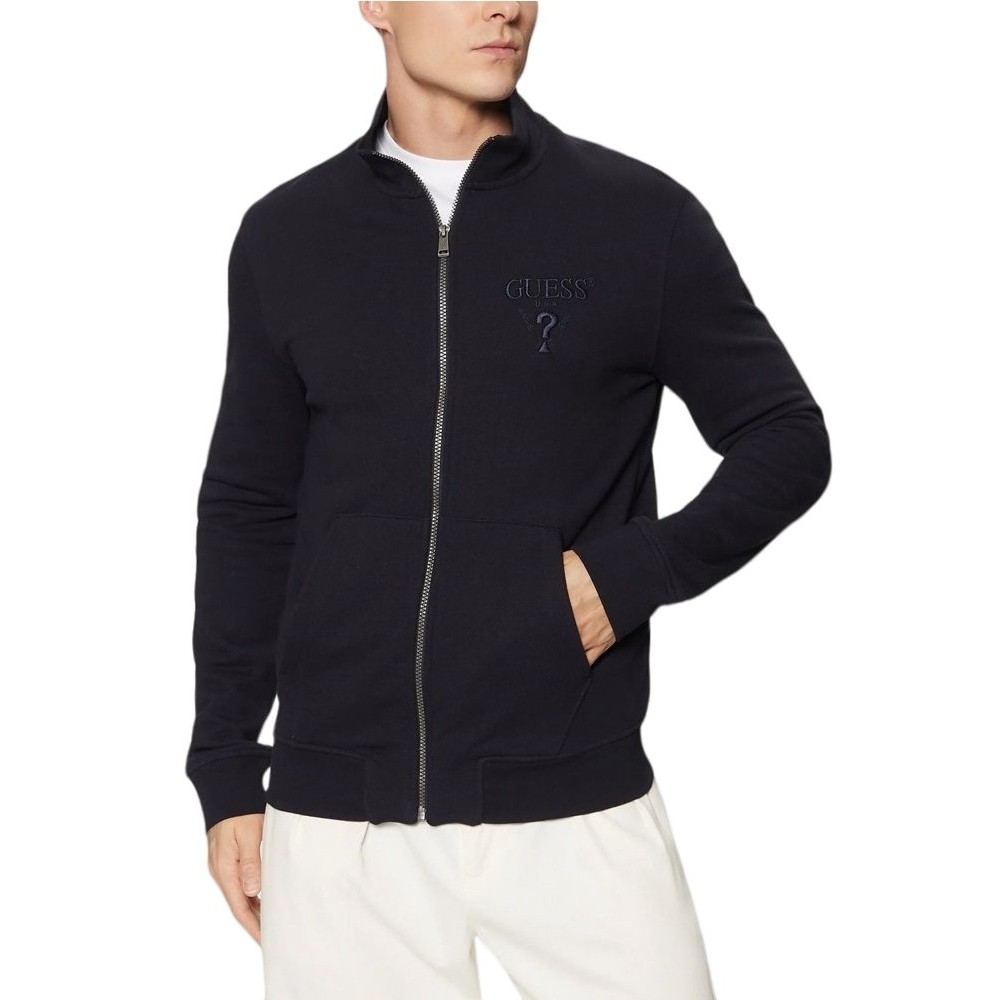 GUESS AL HIGH NECK FULLZIP SWEATSH ΖΑΚΕΤΑ ΦΟΥΤΕΡ ΑΝΔΡΙΚΗ NAVY