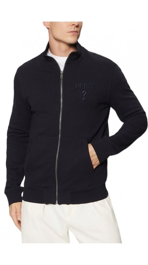 GUESS AL HIGH NECK FULLZIP SWEATSH ΖΑΚΕΤΑ ΦΟΥΤΕΡ ΑΝΔΡΙΚΗ NAVY