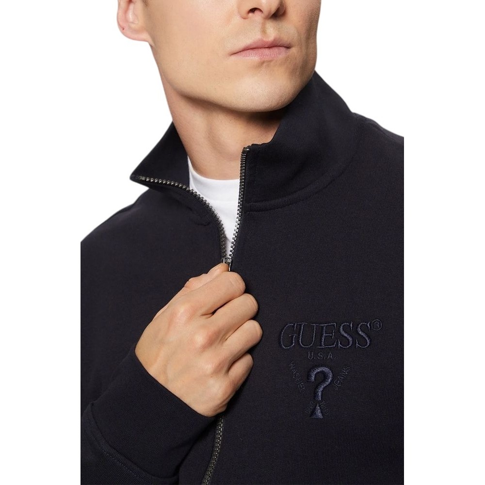 GUESS AL HIGH NECK FULLZIP SWEATSH ΖΑΚΕΤΑ ΦΟΥΤΕΡ ΑΝΔΡΙΚΗ NAVY