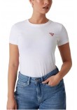 GUESS  CN MINI TRIANGLE TEE T-SHIRT ΜΠΛΟΥΖΑ ΓΥΝΑΙΚΕΙΑ WHITE