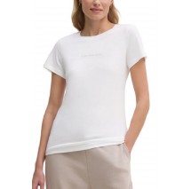 CALVIN KLEIN JEANS INSTITUTIONAL GRAPHIC SLIM ΜΠΛΟΥΖΑ ΓΥΝΑΙΚΕΙΑ BRIGHT WHITE