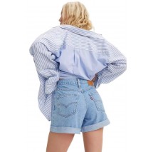 LEVI'S ROLLED 80S MOM SHORTS ΣΟΡΤΣ ΓΥΝΑΙΚΕΙΟ LIGHT INDIGO